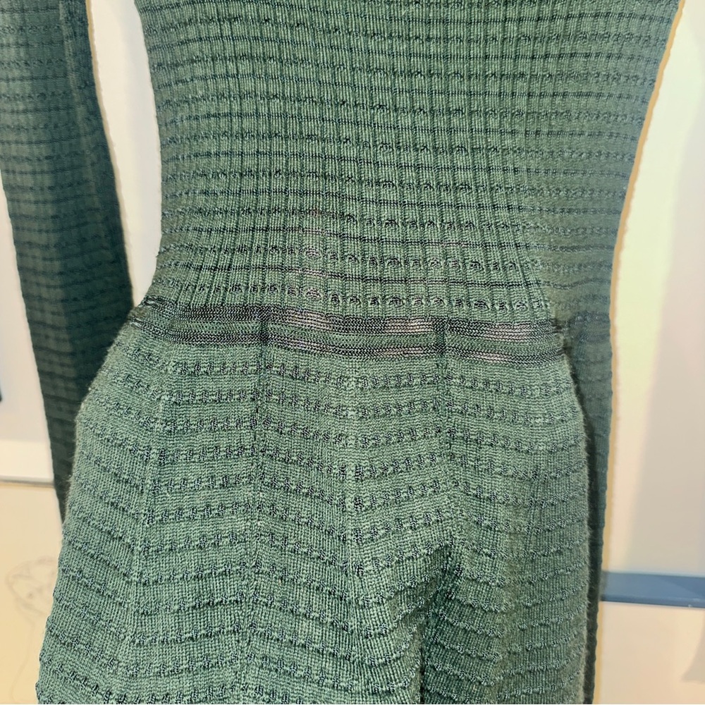 Vintage M by Missoni green knit long sleeve skater dress - fits like M - Picture 10 of 11